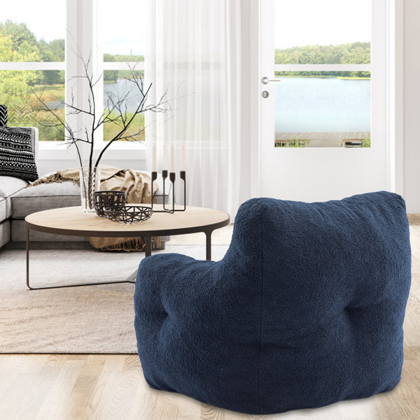 Trule Cozy Teddy Fabric Bean Bag Chair Soft And Comfy Lounge Seating Wayfair